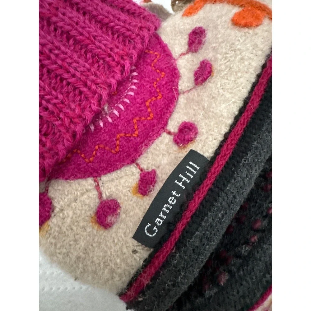 Garnet Hill Alpaca Boiled Wool Slipper Boots by Haflinger Tan Pink Kids 12 NEW